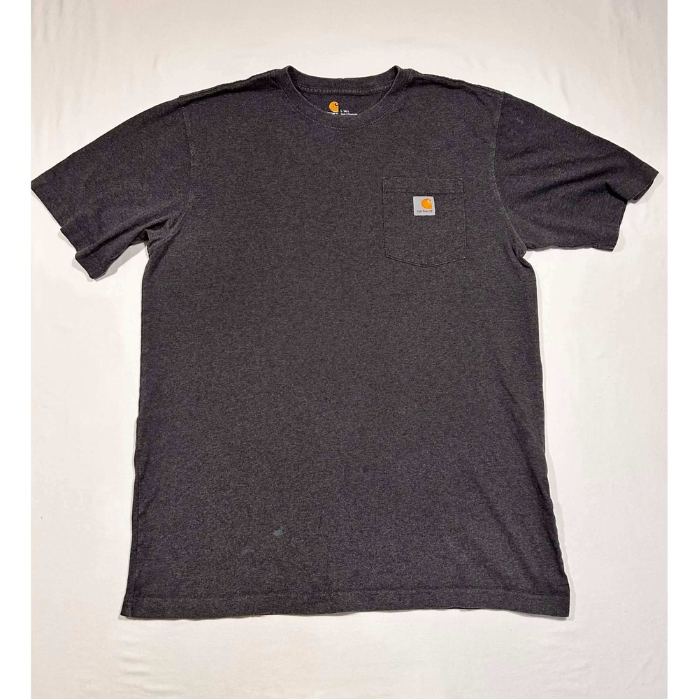 Carhartt‎ Mens K87 Pocket T-Shirt Charcoal Heather Gray Original Fit Large Tall